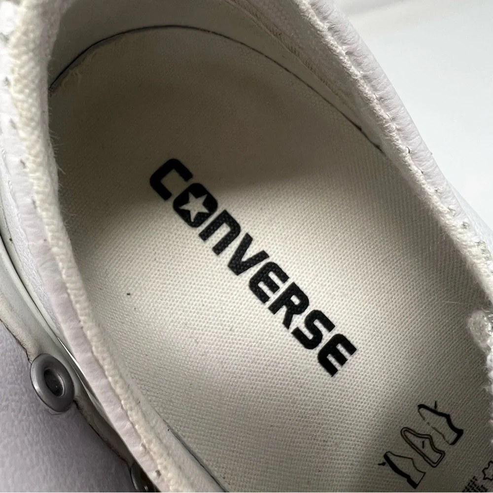 White Converse shoes size 3 men's 4.5 women's , Jack Purcell converse